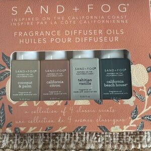 SAND + FOG Fragrance Diffuser Oils Set - Coconut, Citrus, Vanilla, Beach House